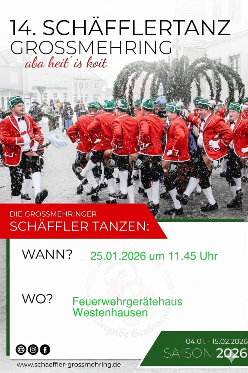 Schäfflertanz 2026 @ Feuerwehrhaus Westenhausen